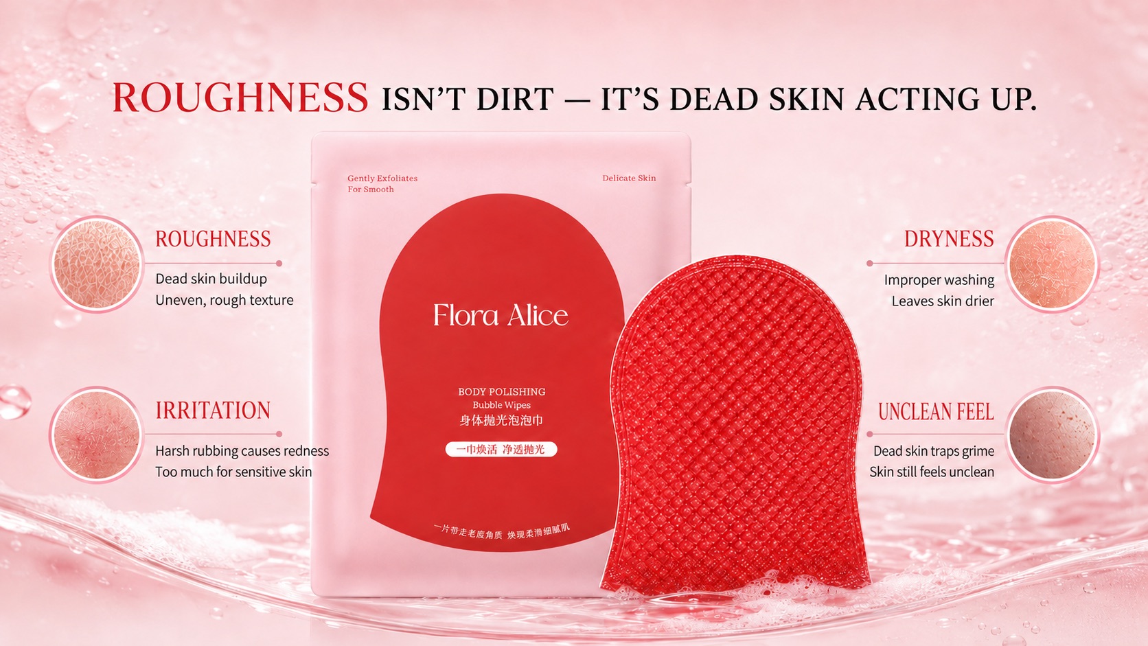 Body Polishing Bubble Wipes · scent and care story 2