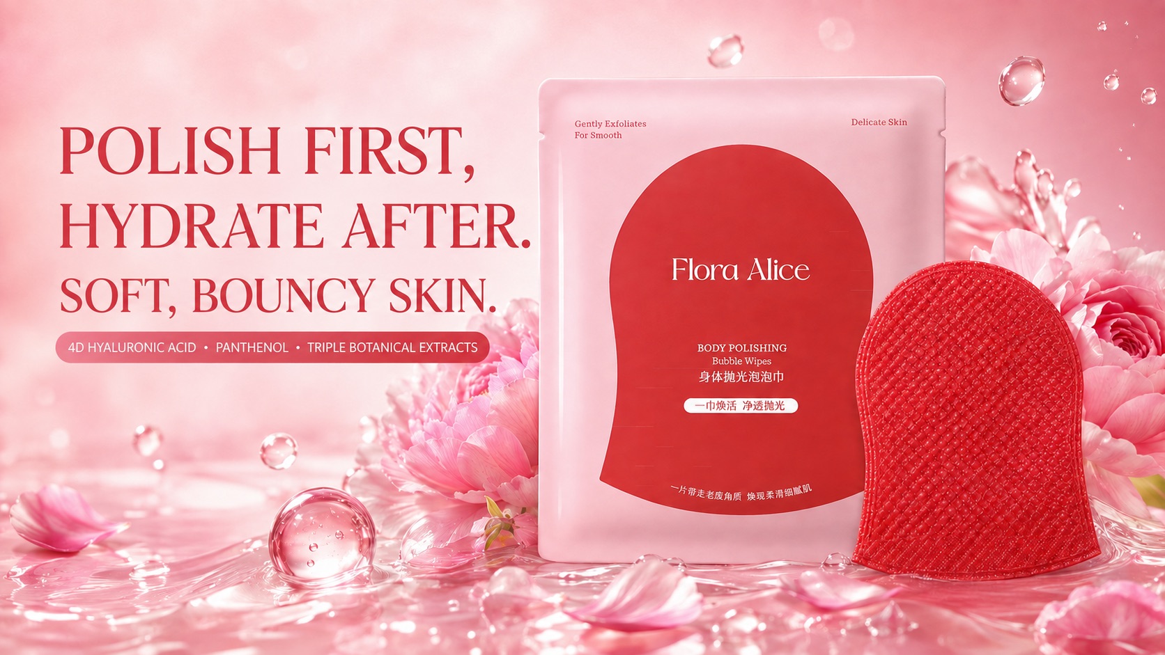 Body Polishing Bubble Wipes · scent and care story 6