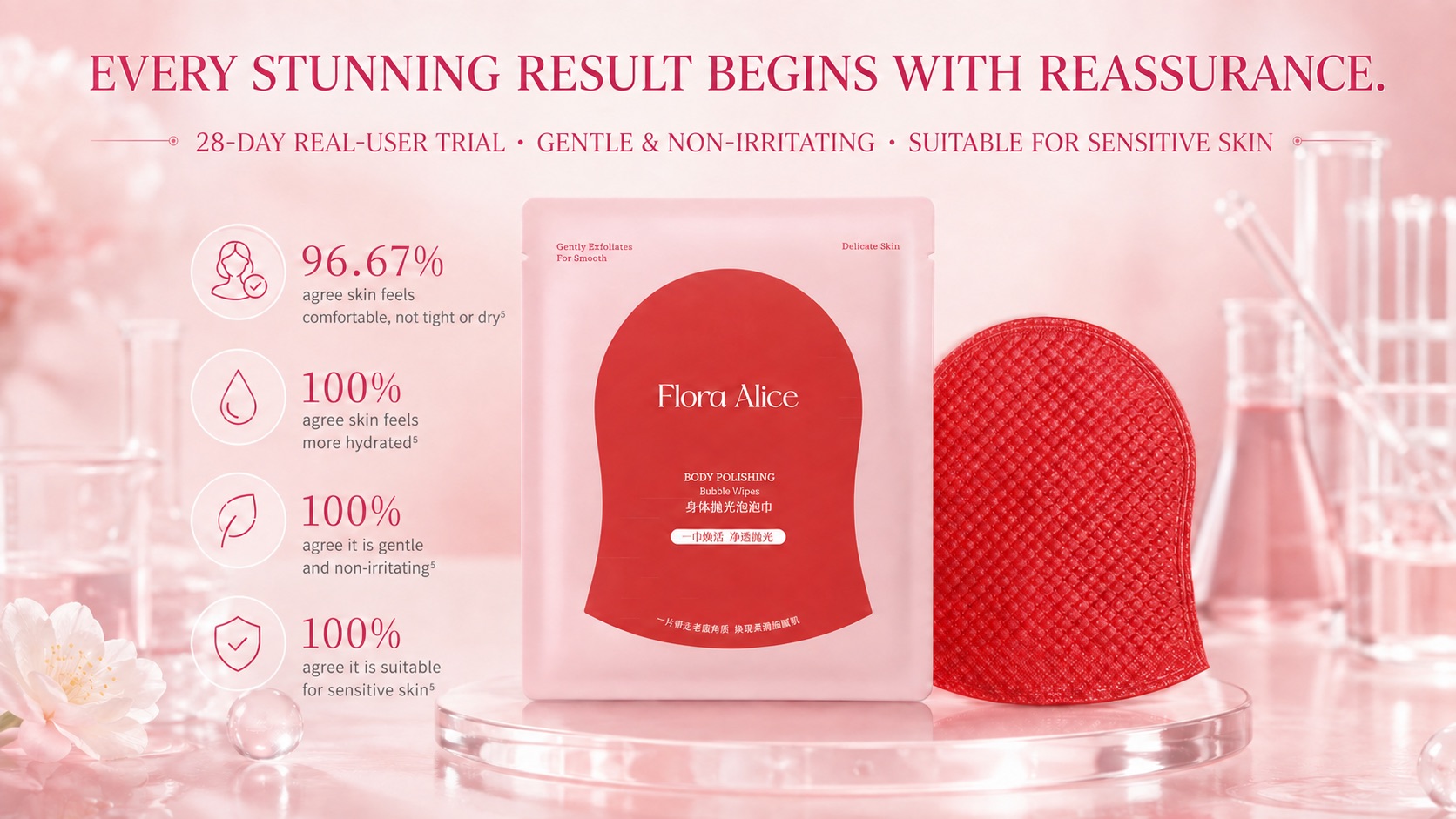 Body Polishing Bubble Wipes · scent and care story 8