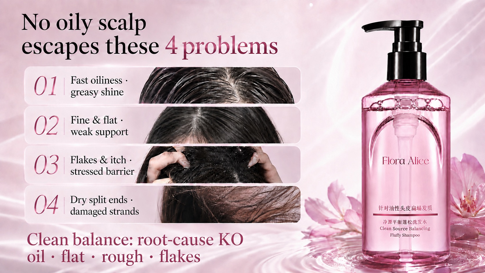 Clean Source Balancing Fluffy Shampoo · scent and care story 2