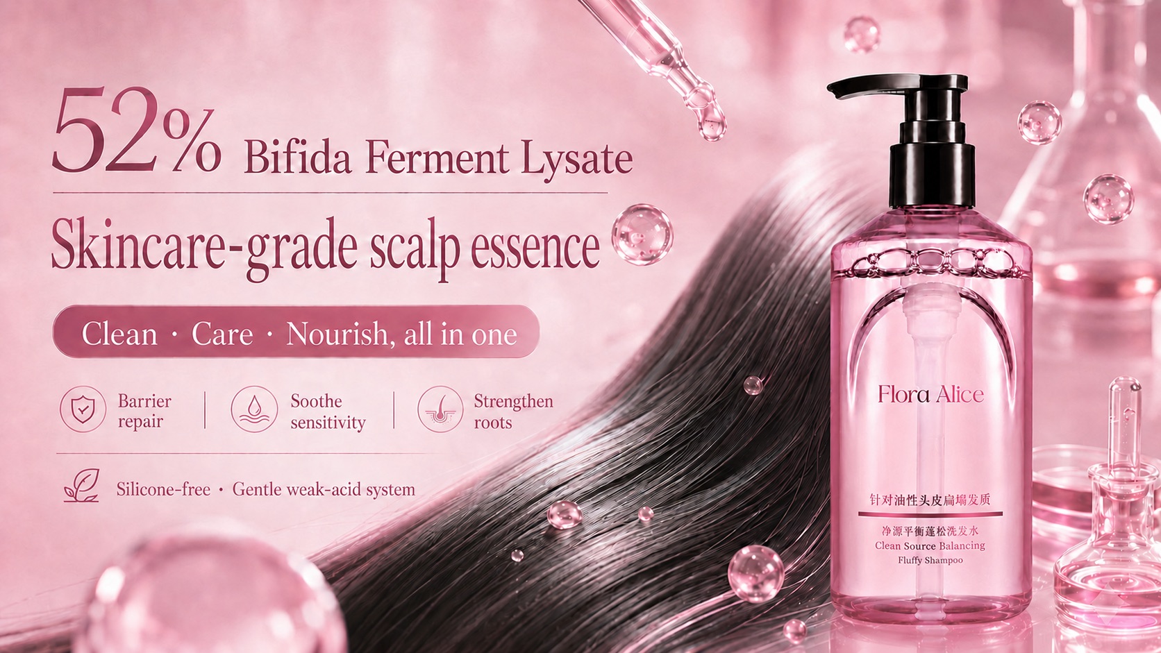 Clean Source Balancing Fluffy Shampoo · scent and care story 3