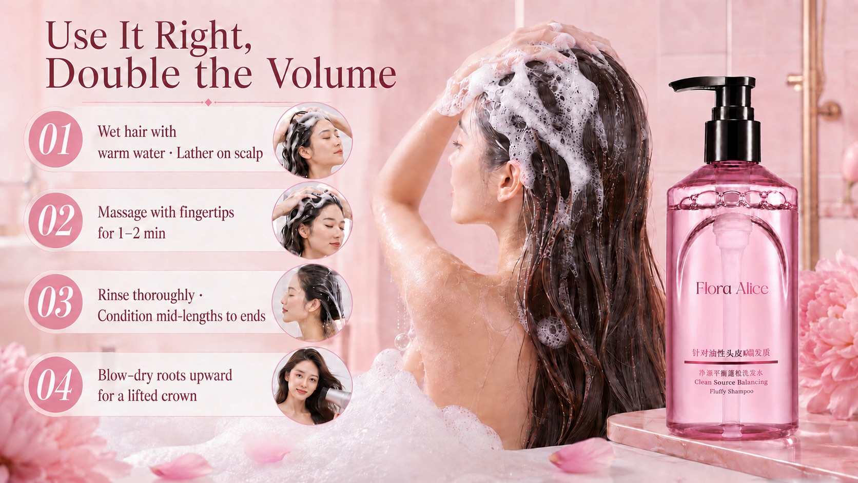 Clean Source Balancing Fluffy Shampoo · scent and care story 12