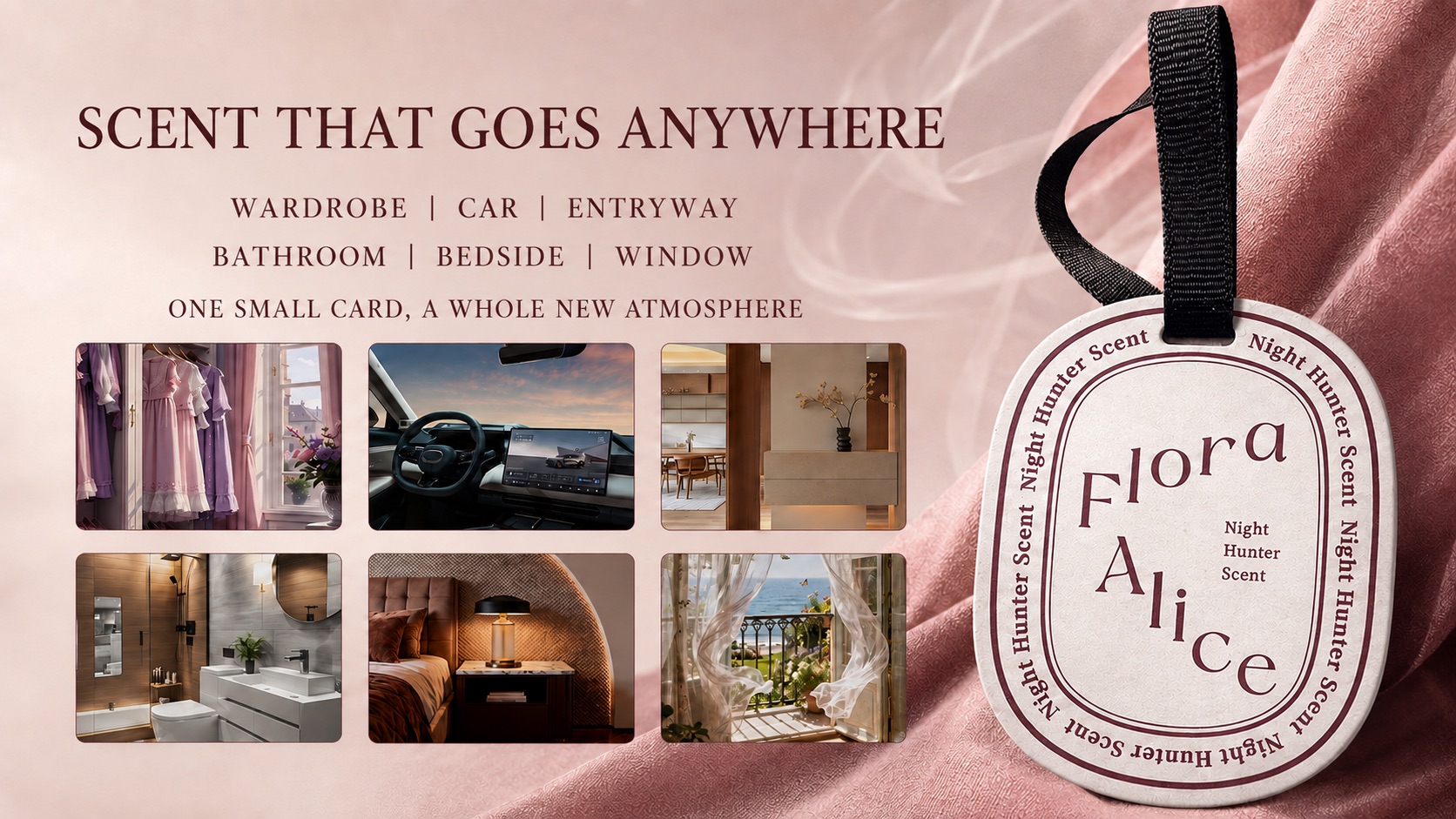 Night Hunter Fragrance Hanging Card · scent and care story 6