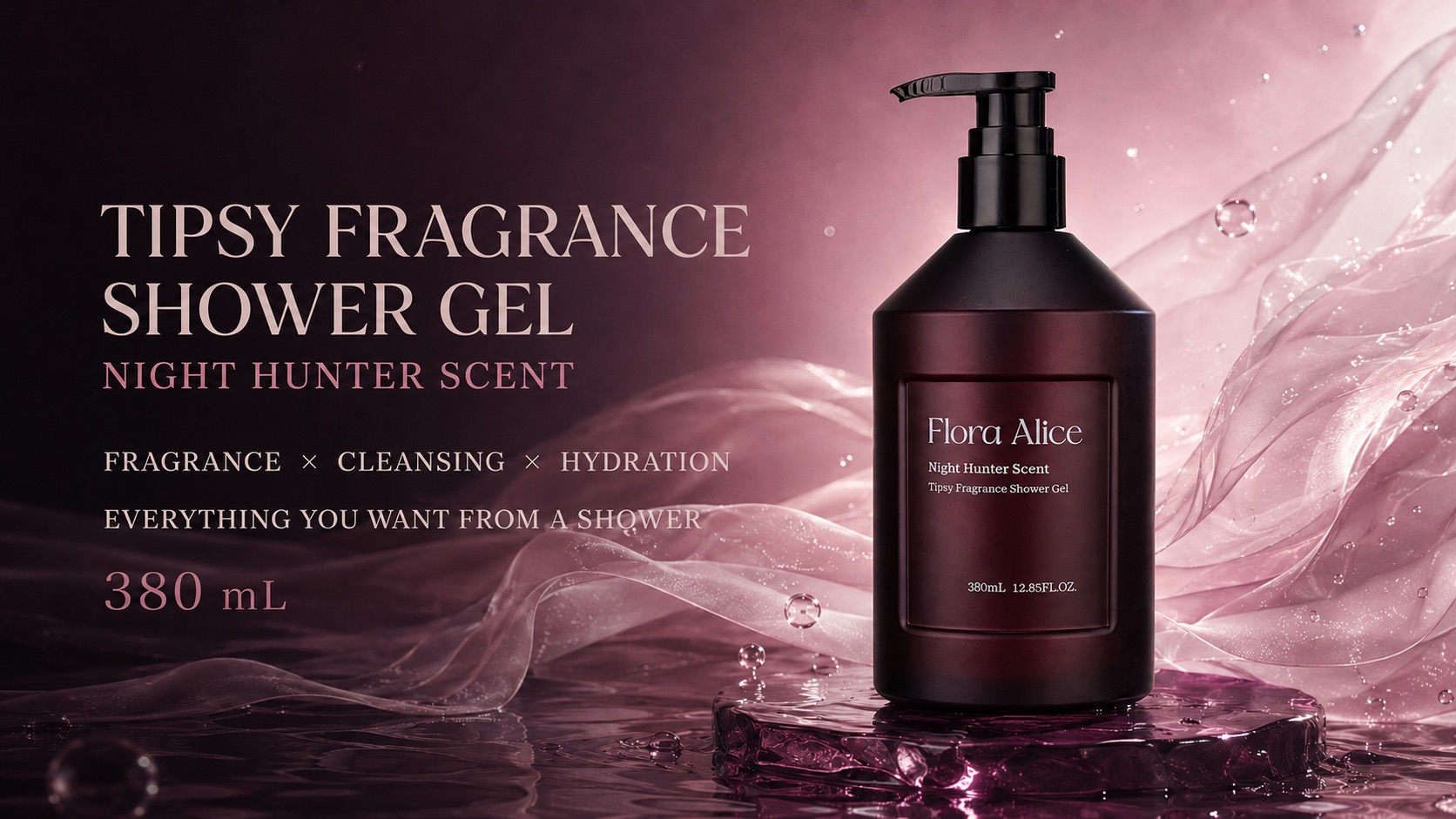 Tipsy Fragrance Shower Gel · Night Hunter · scent and care story 1