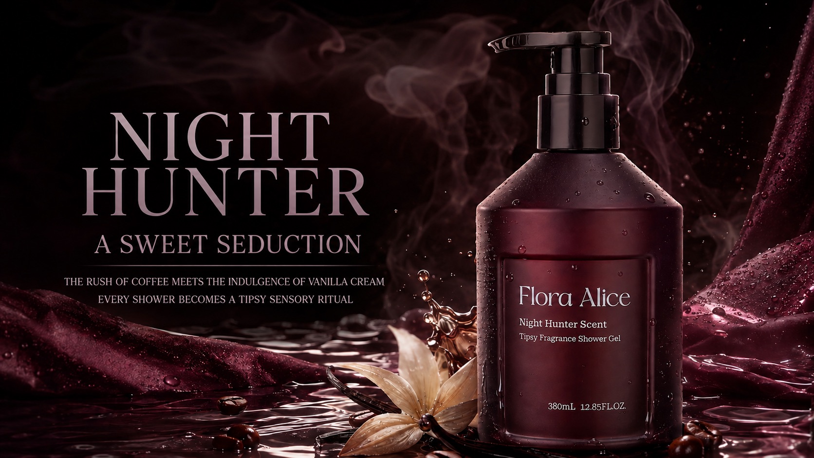 Tipsy Fragrance Shower Gel · Night Hunter · scent and care story 2