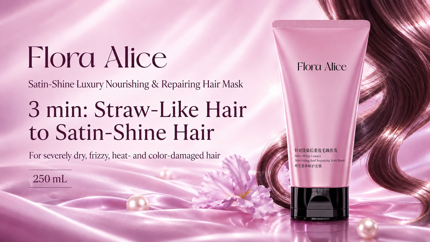 Satin-Shine Luxury Repairing Hair Mask · scent and care story 1