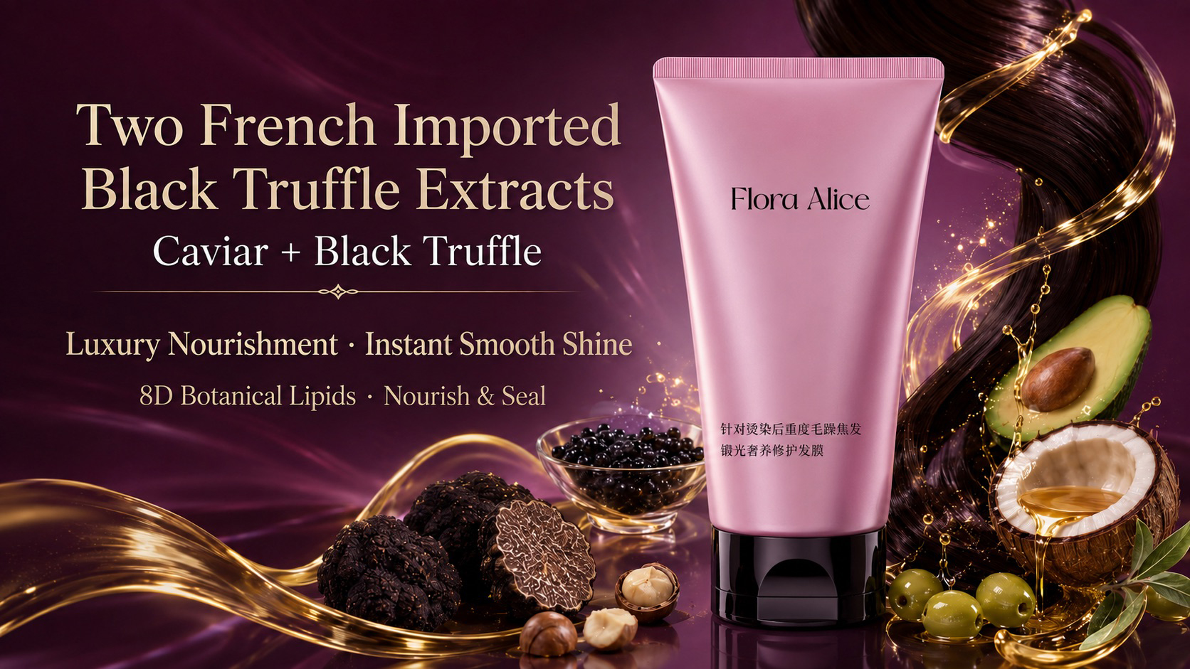 Satin-Shine Luxury Repairing Hair Mask · scent and care story 5