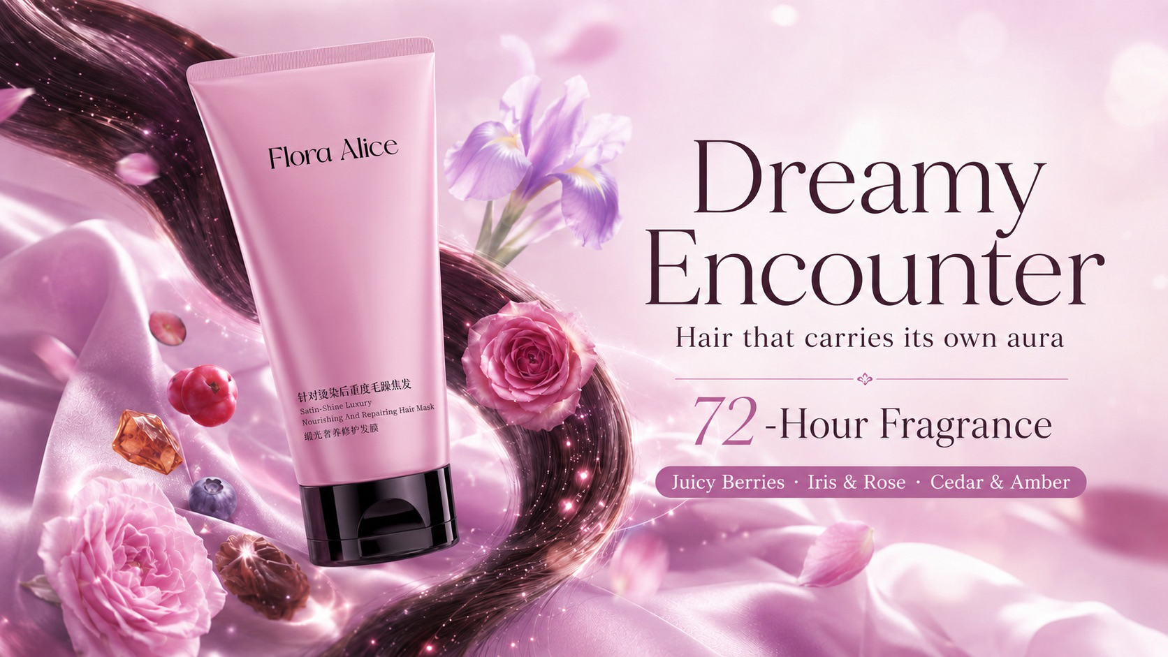 Satin-Shine Luxury Repairing Hair Mask · scent and care story 7
