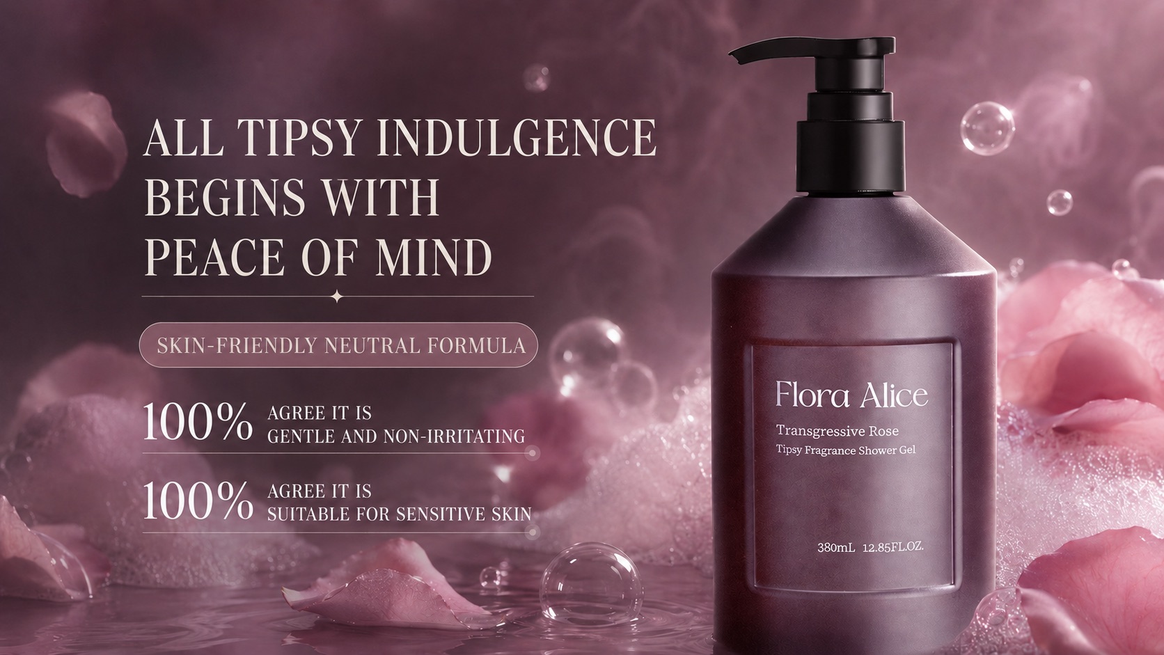 Tipsy Fragrance Shower Gel · Transgressive Rose · scent and care story 9