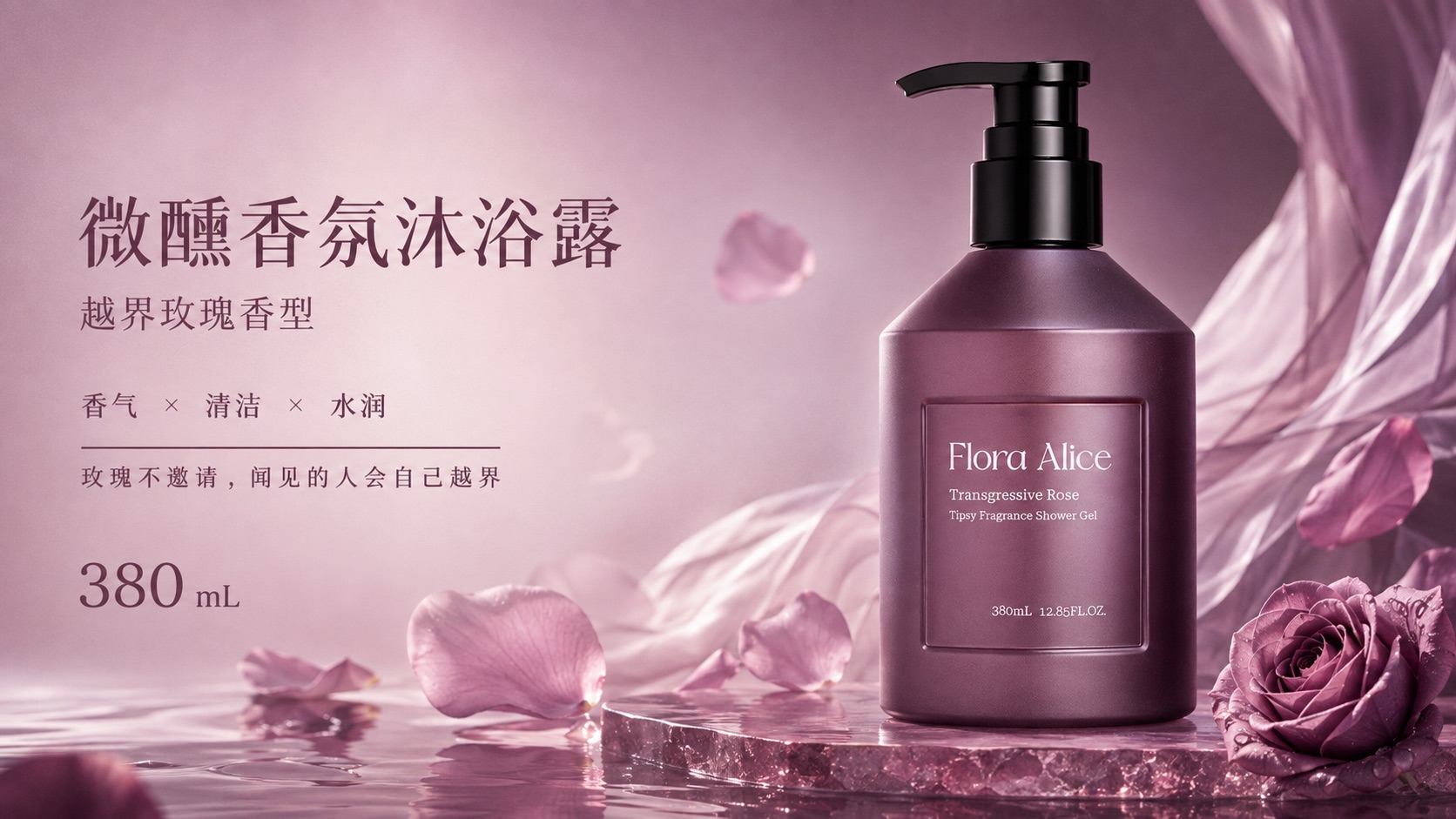 微醺香氛沐浴露（越界玫瑰香型） · 香气与护理体验 1