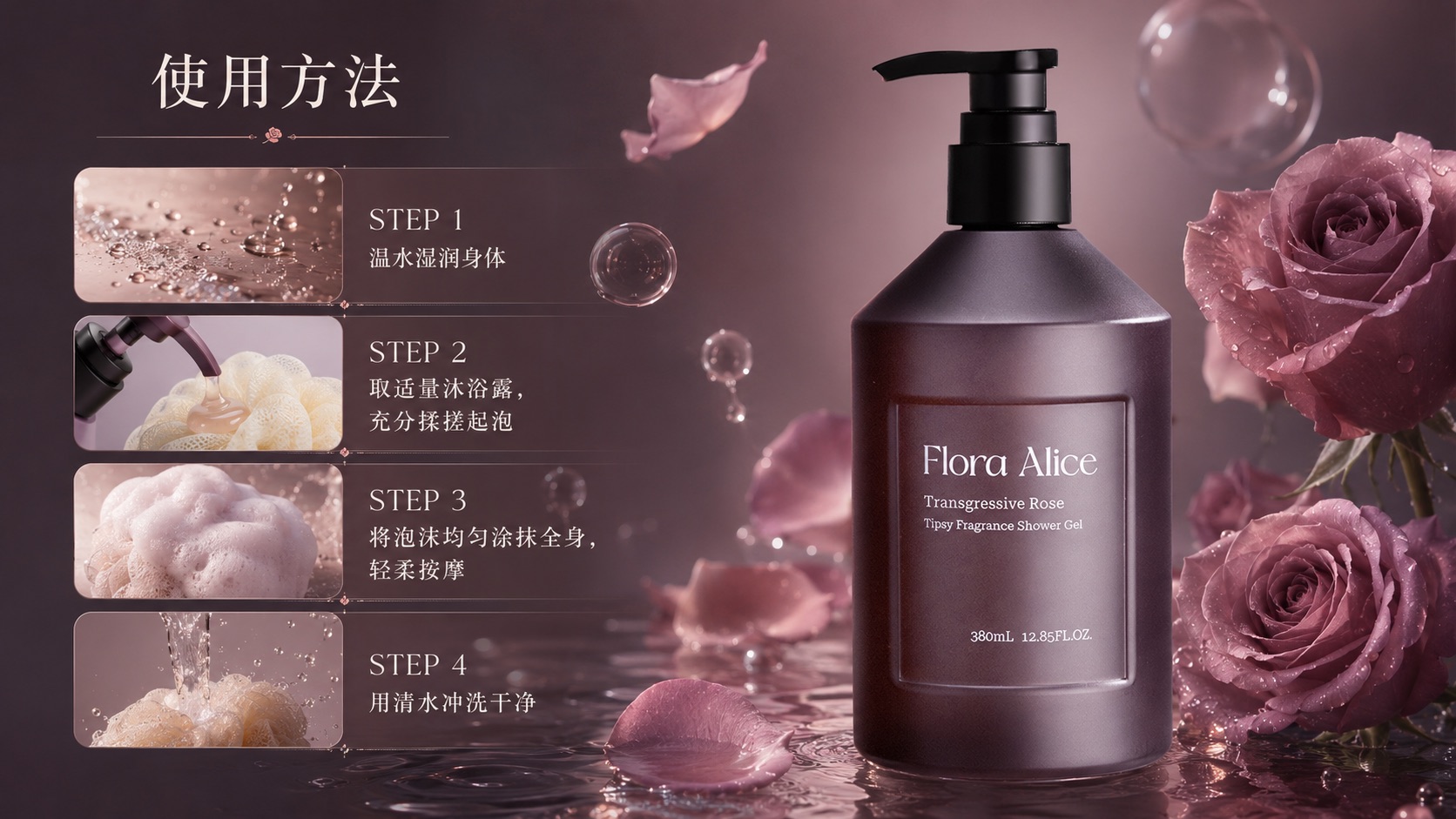 微醺香氛沐浴露（越界玫瑰香型） · 香气与护理体验 10