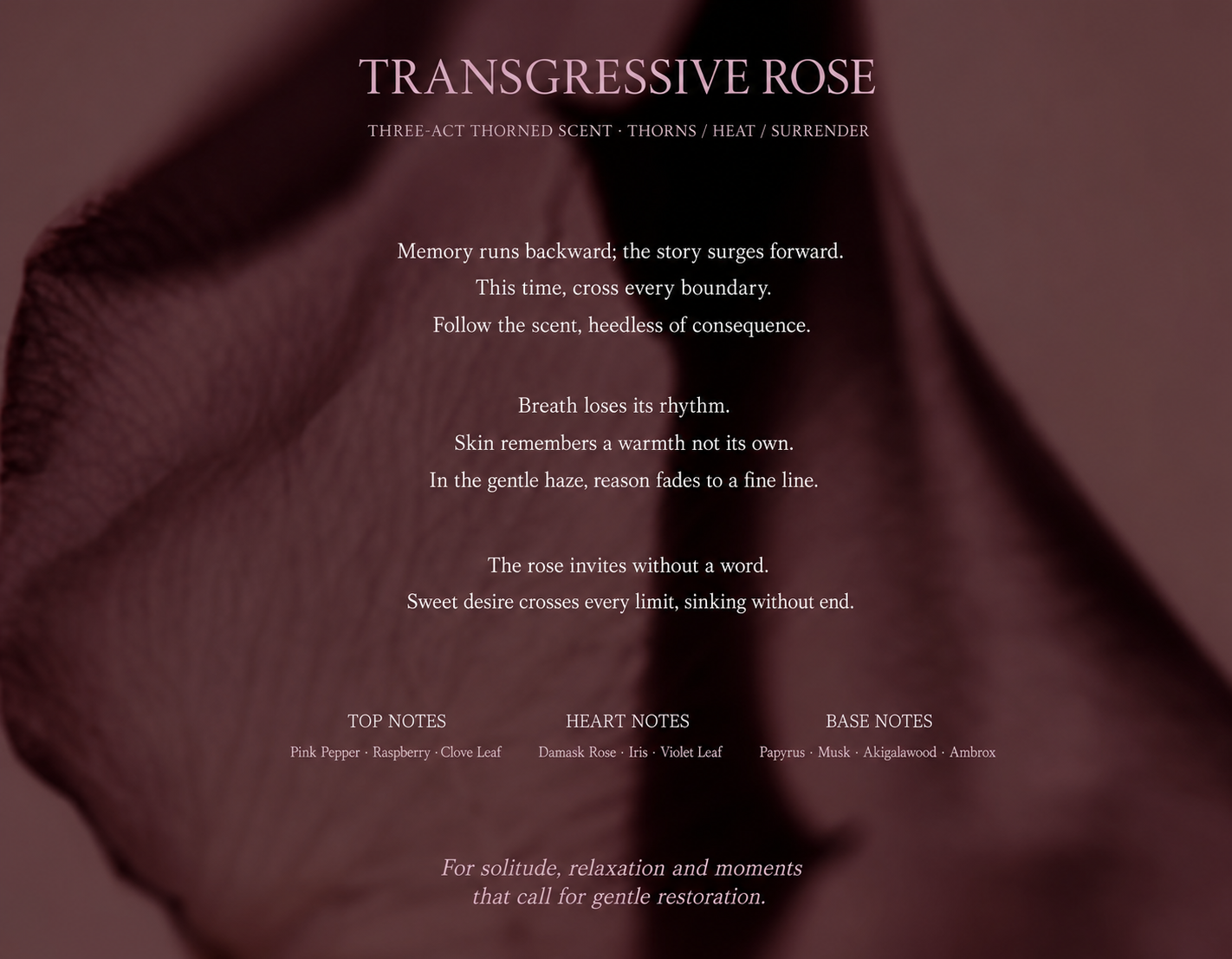 Transgressive Rose fragrance poster